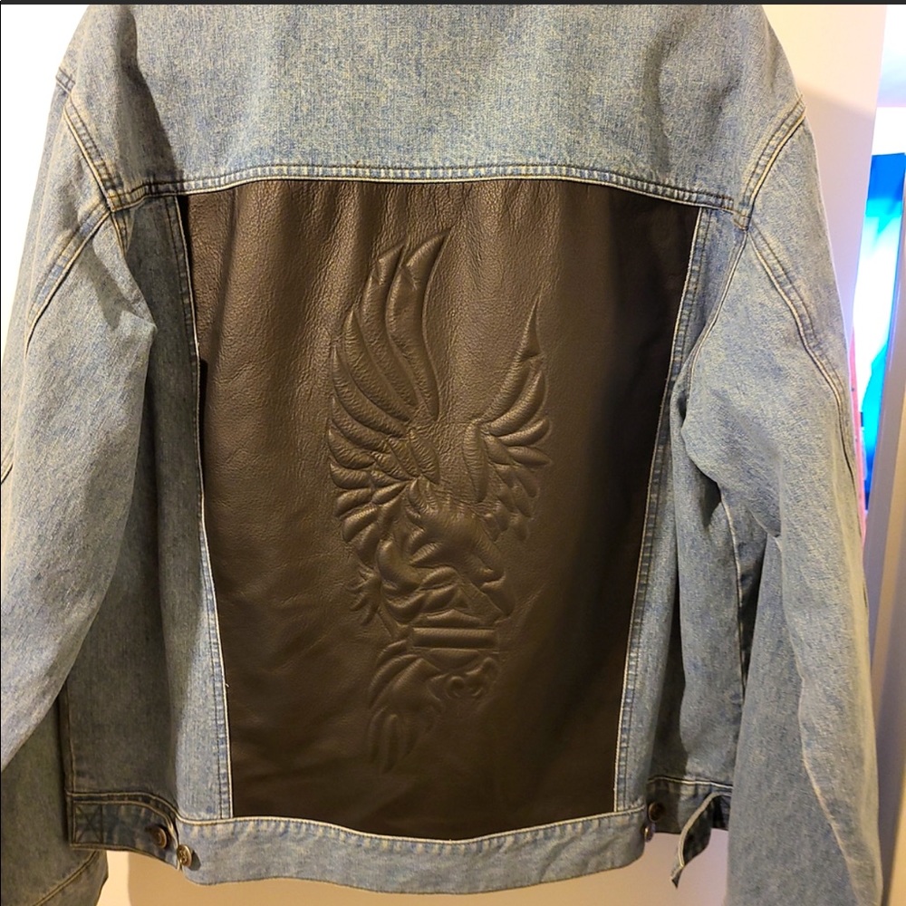 Harley Davidson Denim and Leather Jacket